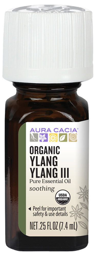 AURA CACIA Ylang Ylang III Essential Oil Organic (7.4 ml)